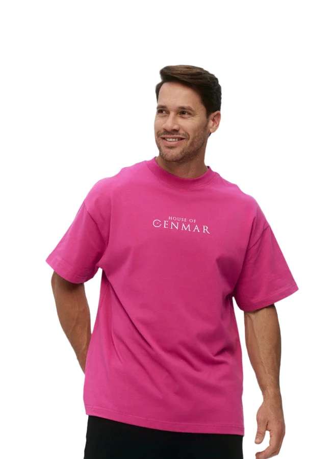 هاوس اوف سينمار Pink Cenmar Plain loose fit T-shirt