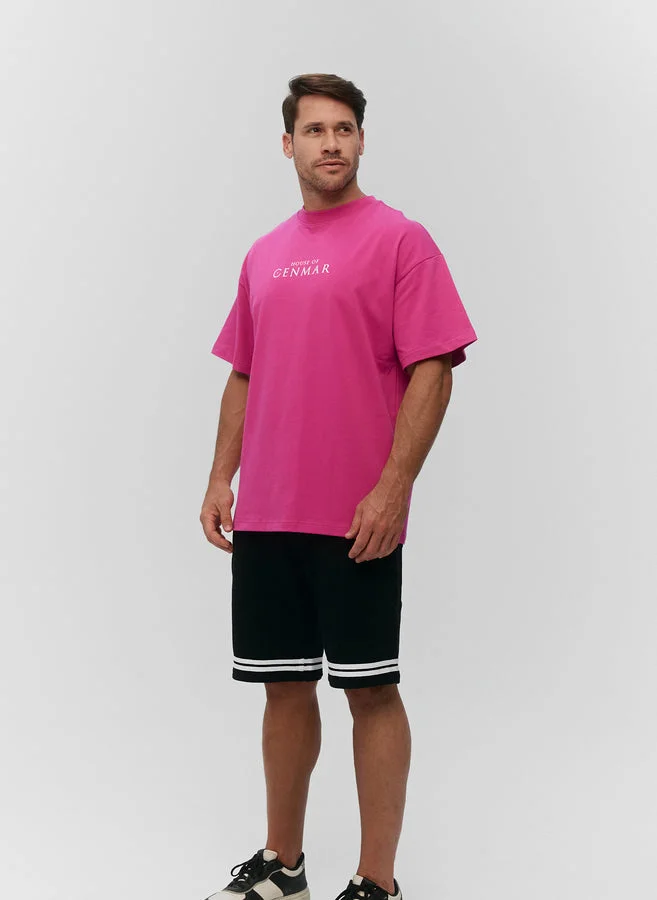 هاوس اوف سينمار Pink Cenmar Plain loose fit T-shirt