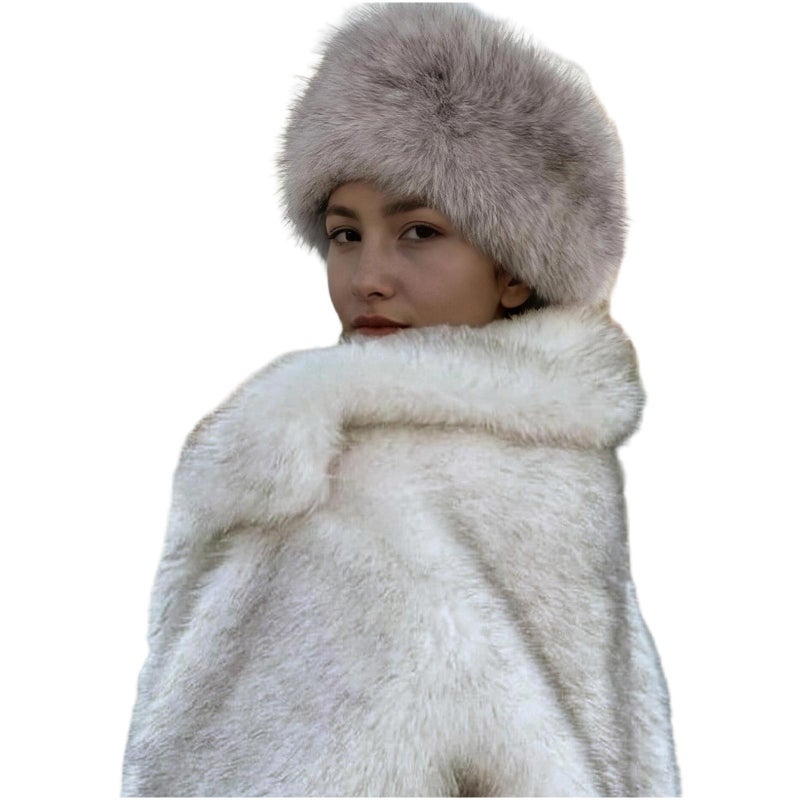 السيدات أزياء الشتاء الألوان الصلبة عقال عقال الحارة furheadband - Image 2