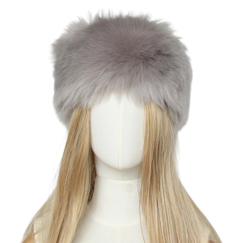السيدات أزياء الشتاء الألوان الصلبة عقال عقال الحارة furheadband - Image 4