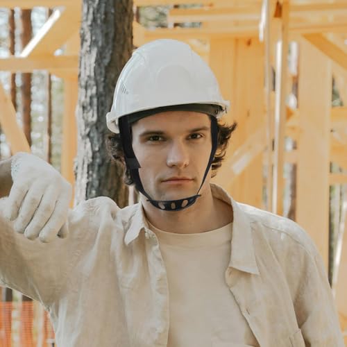 Veemoon Helmet Chin Strap：Adjustable Helmet Strap Universal Hard Hat - Chin with Elastic Band for Construction Headwear Protection Accessories (Black) - Image 3
