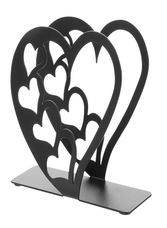 FONDOTIN Heart Shaped Napkin Holder Metal Tissue Dispenser Freestanding for Dining Table Kitchen and Bathroom Decorative Napkin Stand 4.72X3.93X1.57In - Image 1