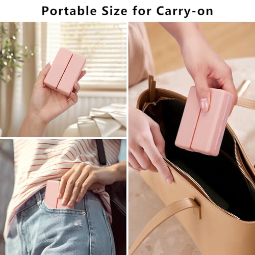 FYY Daily Pill Organizer, 7 Compartments Portable Pill Case Travel Pill Organizer,[Folding Design] Pill Box for Purse Pocket to Hold Vitamins,Cod Liver Oil,Supplements and Medication-Pink - Image 3