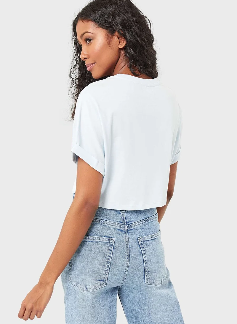 Ardene Cropped Knitted T-Shirt