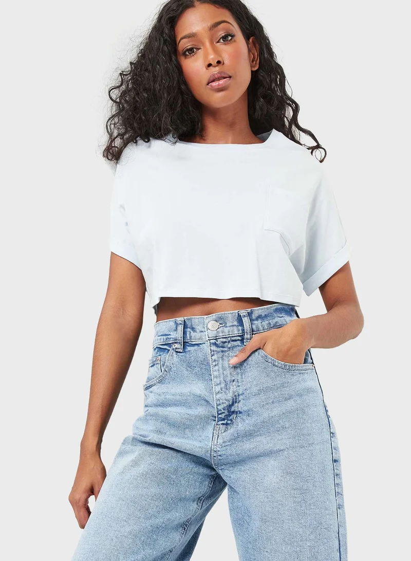 Ardene Cropped Knitted T-Shirt