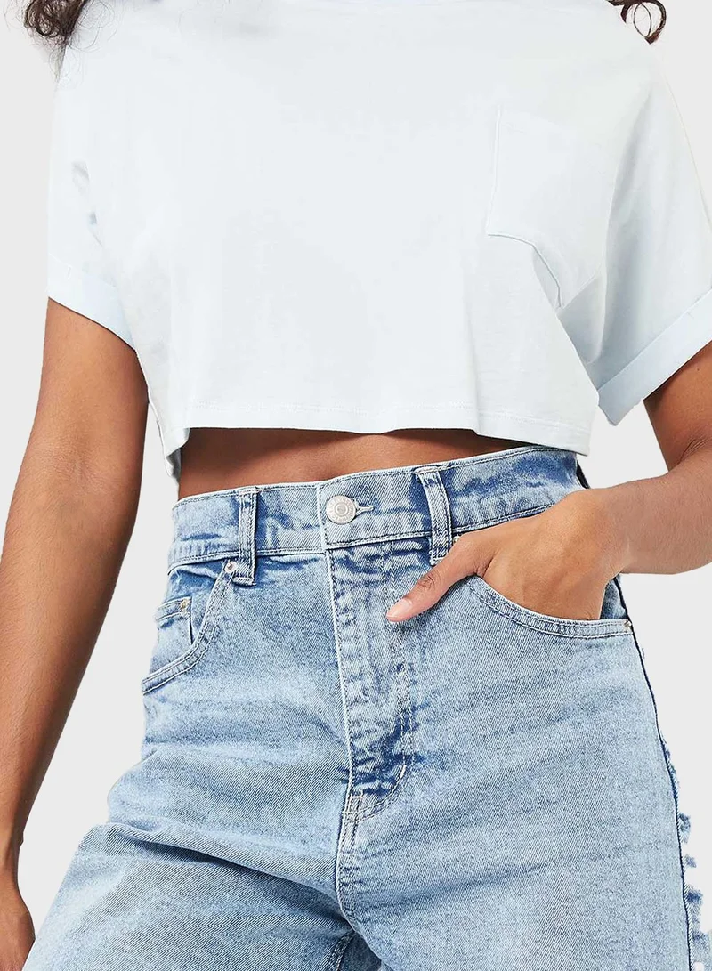 Ardene Cropped Knitted T-Shirt