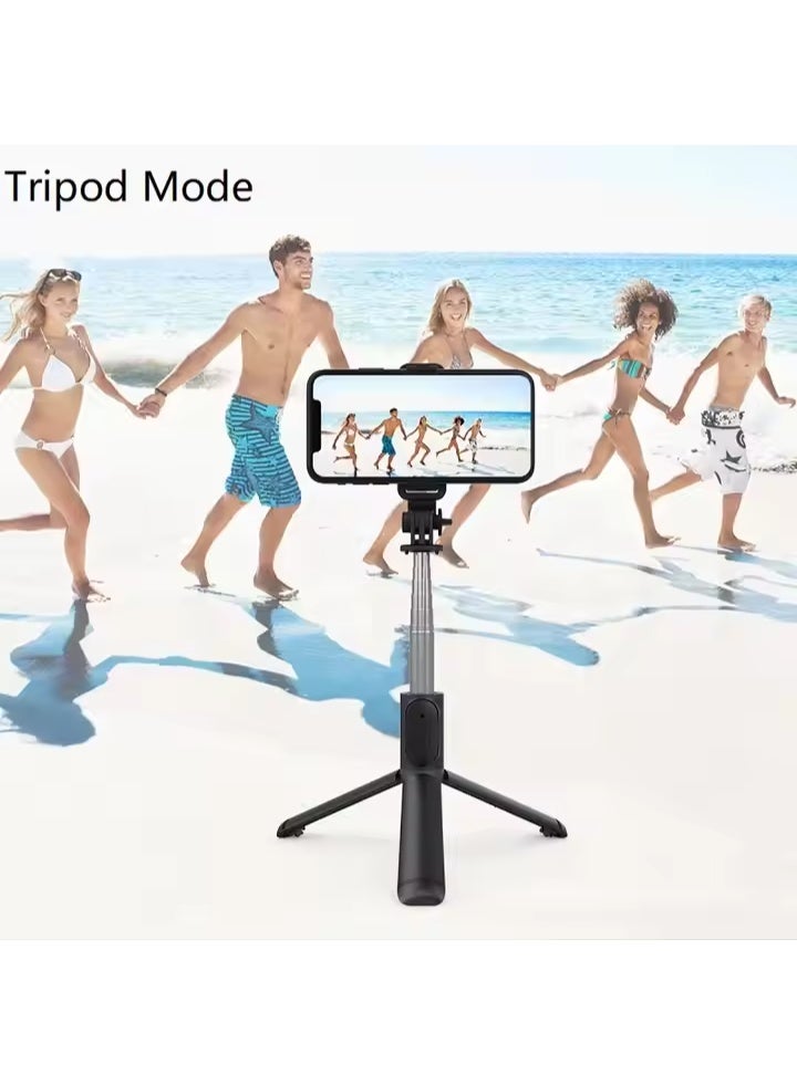 Multi-Function Wireless Bluetooth Selfie Stick with Remote Shutter – Foldable, Extendable Tripod Stand & Handheld Monopod – Lightweight 3-in-1 Selfie Stick with Phone Holder for Smartphones (500g) - Image 5