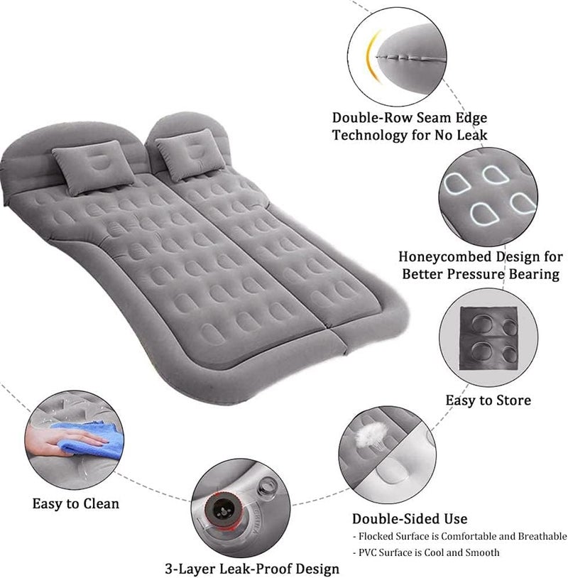 Onirii Inflatable SUV Air Mattress - Thickened Camping Blow Up Bed for Universal SUV, Truck, and Car Travel - Portable Sleeping Solution - Image 5