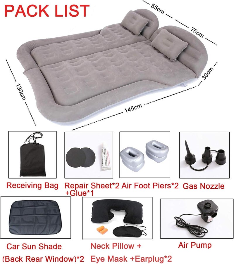 Onirii Inflatable SUV Air Mattress - Thickened Camping Blow Up Bed for Universal SUV, Truck, and Car Travel - Portable Sleeping Solution - Image 3