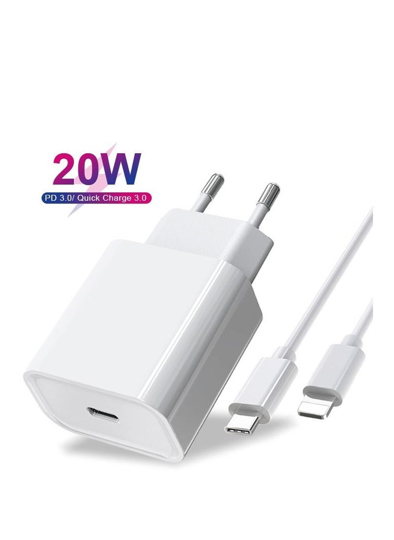 Gravity 20W Original Phone Fast Charger With Cable For Apple iPhone 13 pro max - Image 1