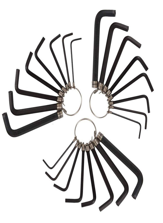 XMHF Hex Wrench Set With Key Ring Allen Wrench Bike Repair Tool L Shape Key chain Wrench Size 1.5mm 2mm 2.5mm 3mm 3.5mm 4mm 5mm 6mm Black - Image 1