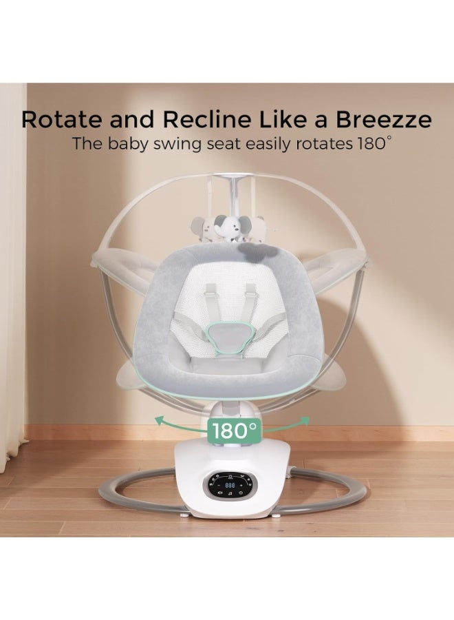Momcozy CocoSway Electric 3D Motion Baby Rocker 6 Movements & 4 Levels Remote Control 8 Lullabies From Birth to 20lbs - Image 5