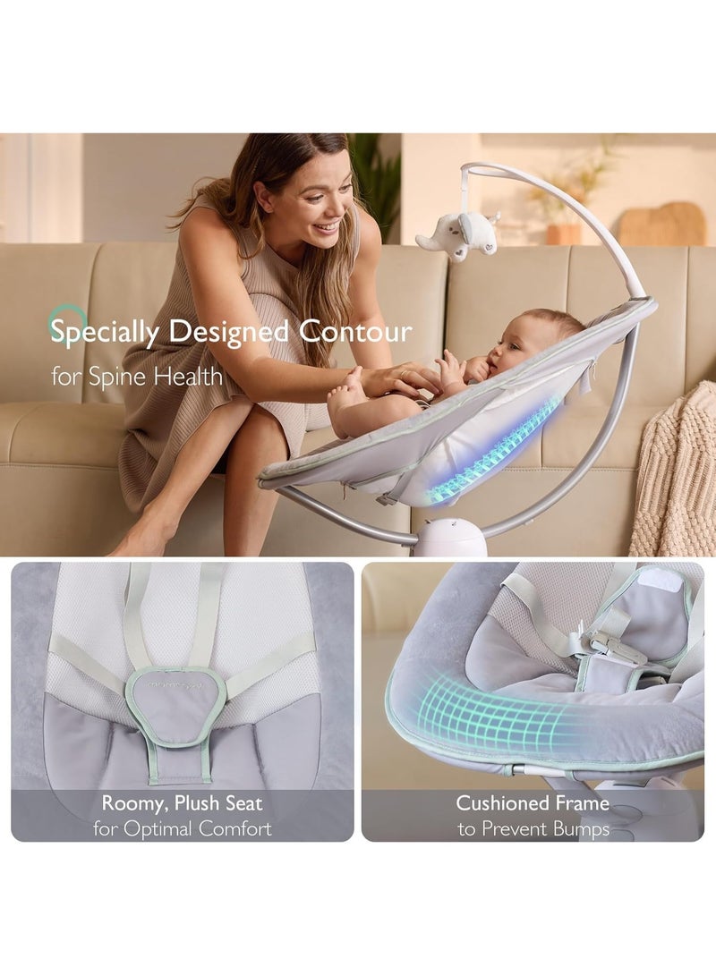 Momcozy CocoSway Electric 3D Motion Baby Rocker 6 Movements & 4 Levels Remote Control 8 Lullabies From Birth to 20lbs - Image 4