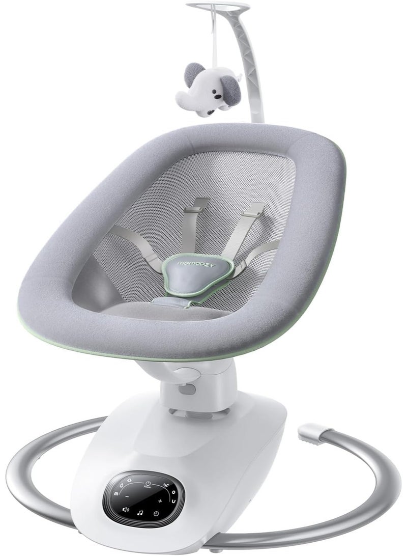 Momcozy CocoSway Electric 3D Motion Baby Rocker 6 Movements & 4 Levels Remote Control 8 Lullabies From Birth to 20lbs - Image 1