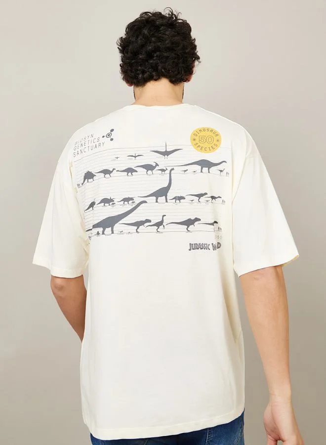 ستايلي تيشيرت بطبعة حديقة جوراسيك
