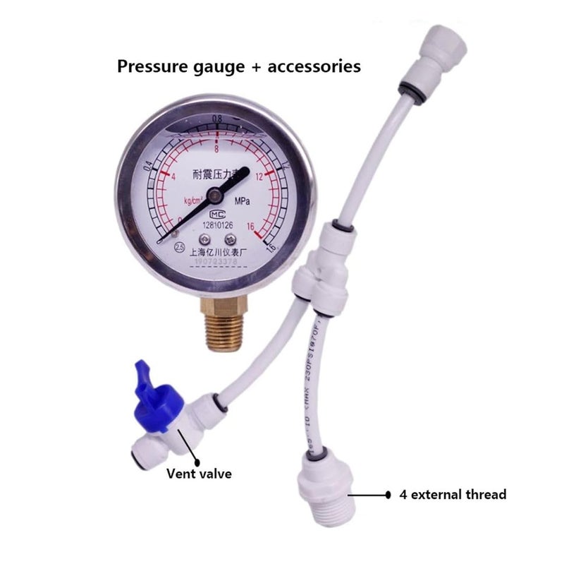 Household Water Pressure Gauge 0 1 6MPA Oil Pressure Anti Vibration Tap Water Purifier Test - Image 3
