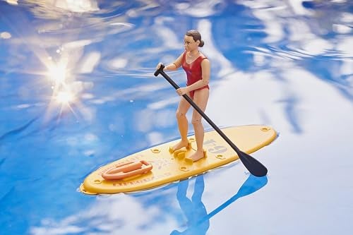 Bruder bworld Life Guard w Stand Up Paddle - Image 5