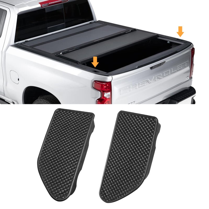 Moonlinks Bed Rail Stake Pocket Covers Compatible with GMC Sierra 1500Chevy Silverado 1500 20192025  SilveradoSierra 25003500 HD 20202025 Truck Tonneau Covers Stake Holes Caps Plugs2 PCS