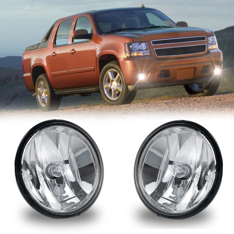 WILD BEAR Fog Lights Replacement for Chevy 0714 SuburbanTahoe 0713 Avalanche 1013 Camaro 1516 Colorado 15 SilveradoGMC AcadiaYukonYukon With Halogen Bulbs