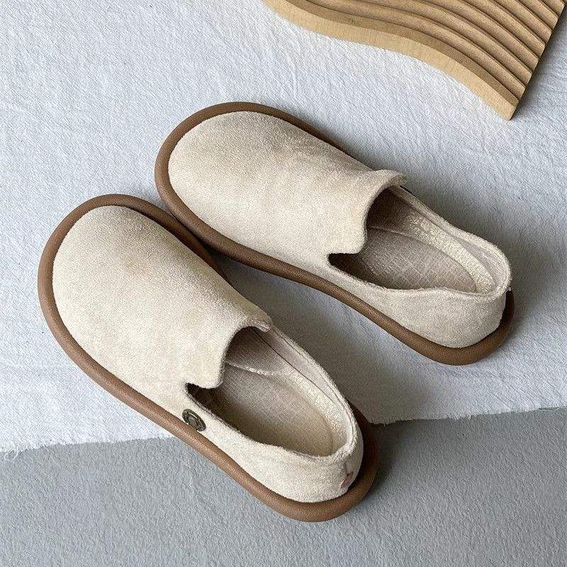 Artistic Mori Style Birkenstock Soft Sole Loafers 2025 Spring New Suede Casual Shoes Flat Mules - Image 5
