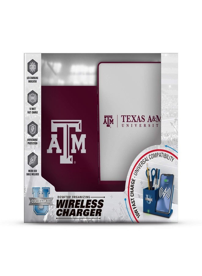 SOAR NCAA Wireless Cell Phone Charging Stand and Desktop Organizer, Texas A&M Aggies - Image 4