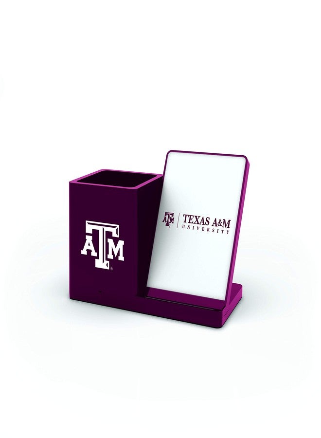 SOAR NCAA Wireless Cell Phone Charging Stand and Desktop Organizer, Texas A&M Aggies - Image 2
