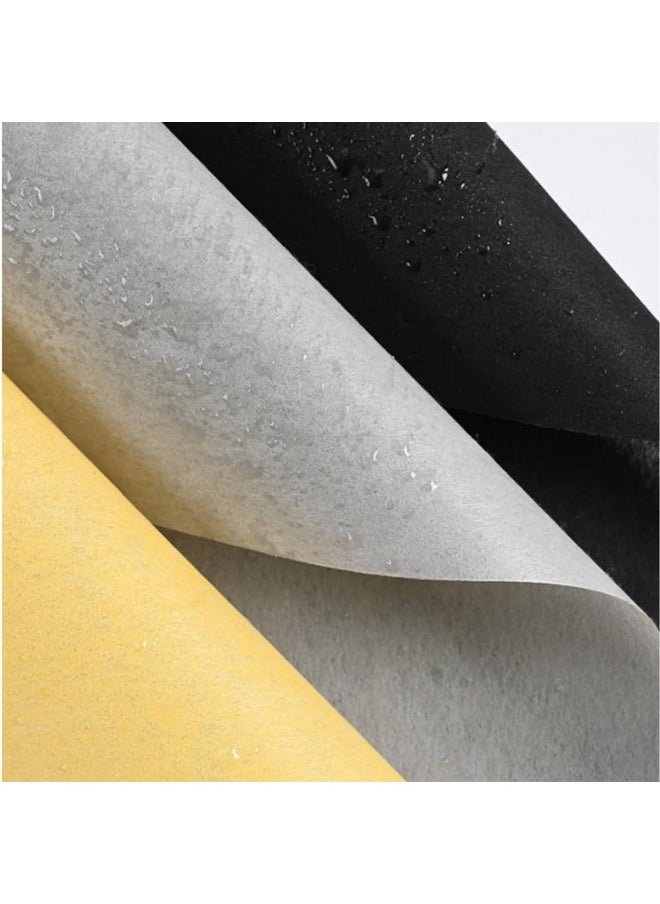OUKEYI - 40 Sheets Korean Of Cotton Wrapping Flower Paper Non-Woven Floral Wrapping Paper, Waterproof Pleated Withdrawable Flower Bouquet Lining Paper Gift Packaging Paper (Fresh Rice) - Image 1