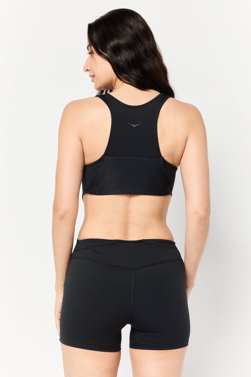 Hoka Women Sportswear Fit Sleeveless Running Playsuit, Black - Image 3