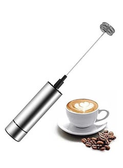 ماركة غير محددة Electric Handheld Milk Frother Foamer Mixer Stainless Steel Coffee Latte Stirr Blender Silver  - Image 1