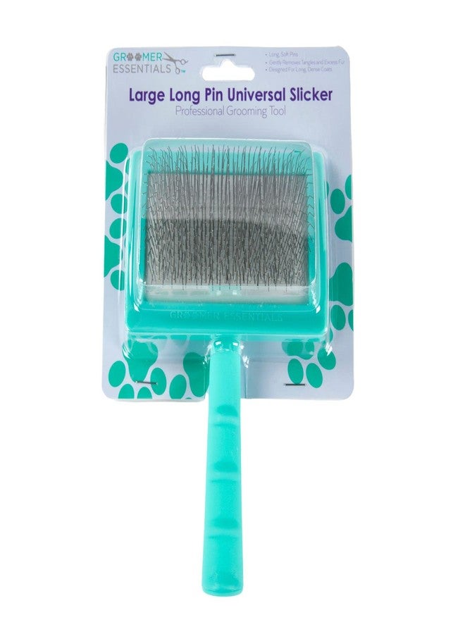 Groomer Essentials Long Pin Universal Pet Slicker - Large - Gets Rid of Debris, Loose Hair and Mats/Knots in the Fur - For Medium-to-Long Haired or Curly Dogs - Image 2
