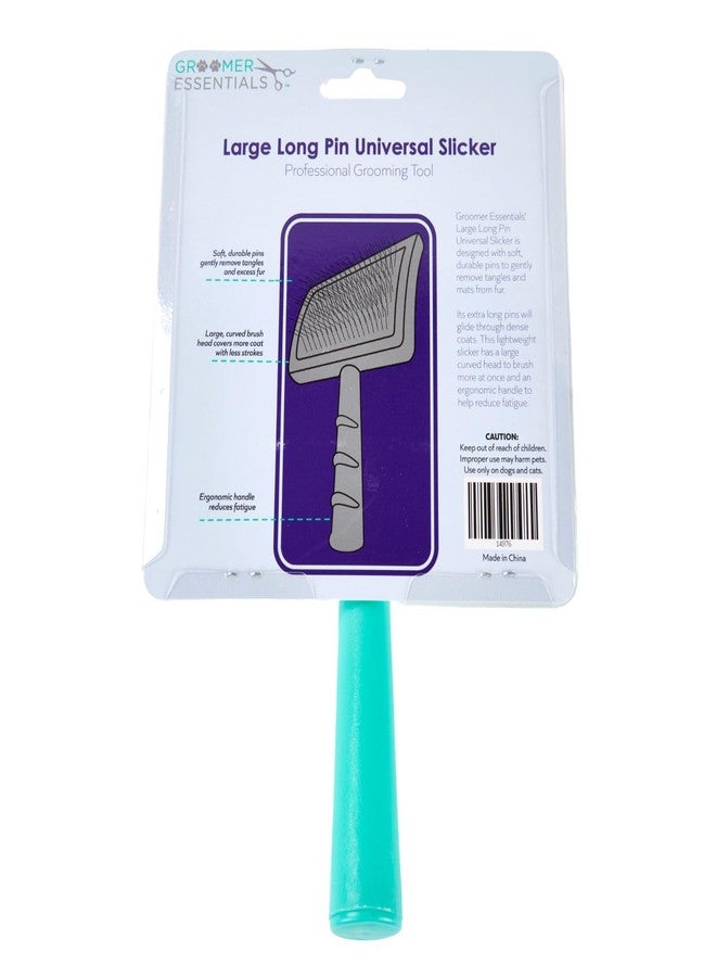 Groomer Essentials Long Pin Universal Pet Slicker - Large - Gets Rid of Debris, Loose Hair and Mats/Knots in the Fur - For Medium-to-Long Haired or Curly Dogs - Image 5