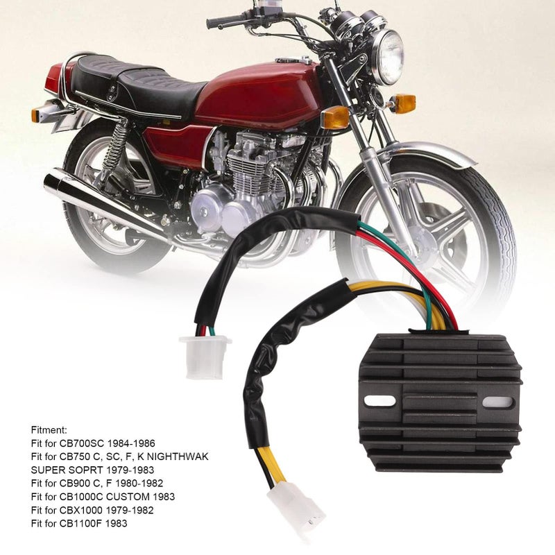 12V Regulator Rectifier For CB700SC 1984 1986 CB750 CB900 OE 31600 Ma6 000 Stable Power Voltage Durable Black Aluminum Alloy - Image 5