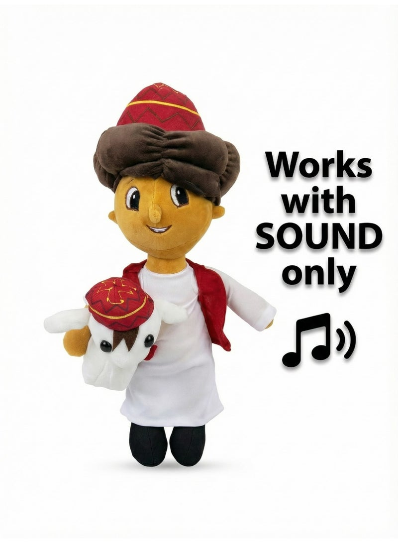 عروسة بكار, بكار ورشيدة, زينة رمضان, دمية محشوة, لعبة بكار بتغني, هدايا رمضان للاطفال, ديكور رمضاني, بكار 40 سم. - Image 3