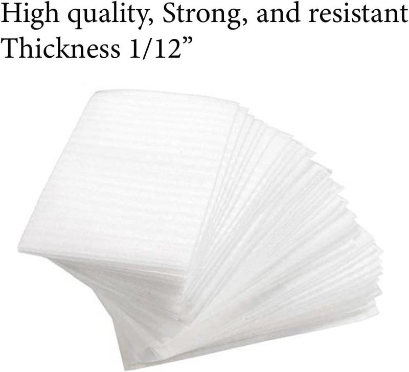 Alin 50 Cushion Foam Pouches 7-1/2" X 12", Foam wraps cup pouches, Protect mug, Glasses, China, and Dishes, Packing supplies, Packing Cushioning Supplies for Moving (50 PACK) (50 Count) - Image 1