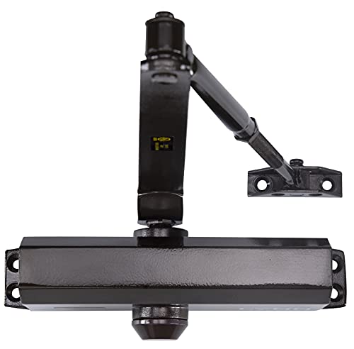 LYNN HARDWARE Medium Duty Automatic Door Closer (Dark Bronze) - Highly Durable Cast Aluminum, Commercial or Home Use, Adjustable Speed Controls, 3 Mounting Options, 3 Hour Fire Rated (DC6003 Model) - Image 1