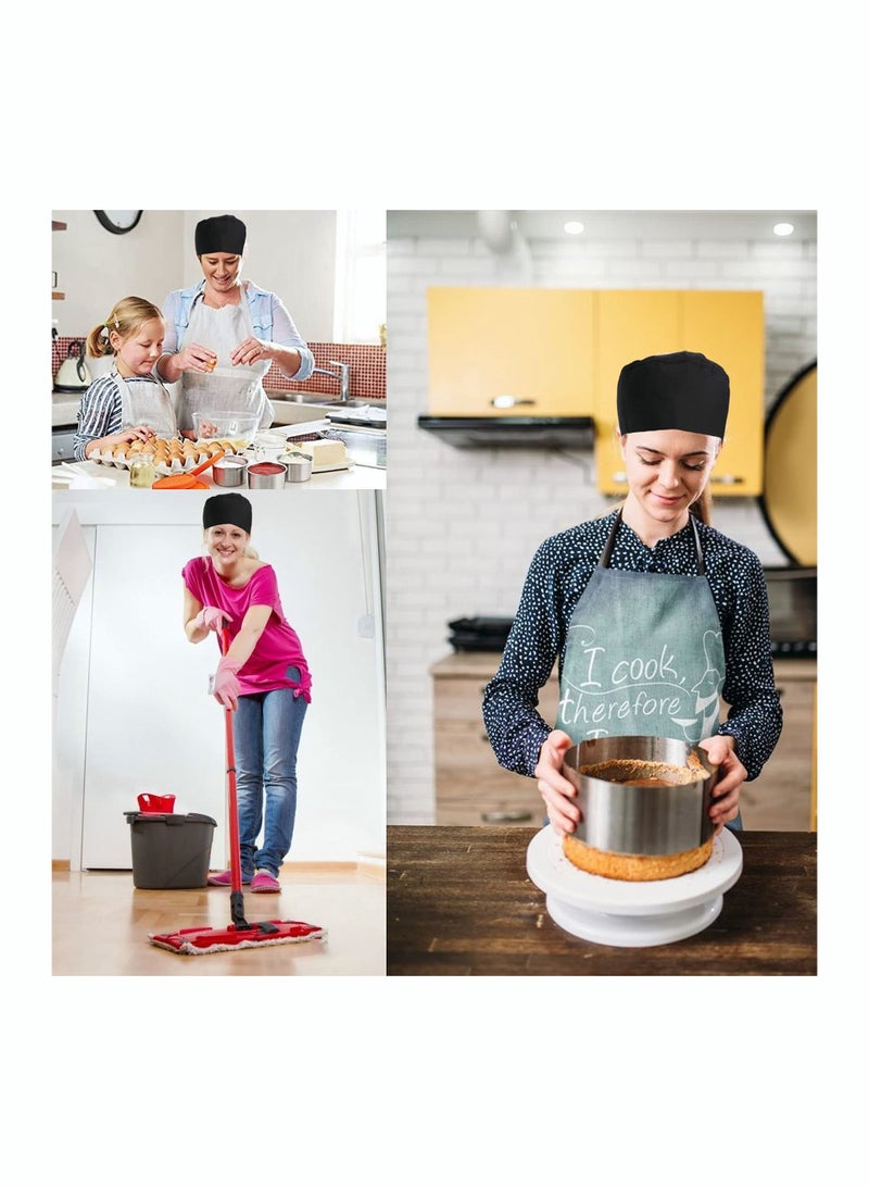 SYOSI 4 Pcs Unisex Chef Hats Adjustable Kitchen Cooking Caps with Breathable Mesh Top - Image 2