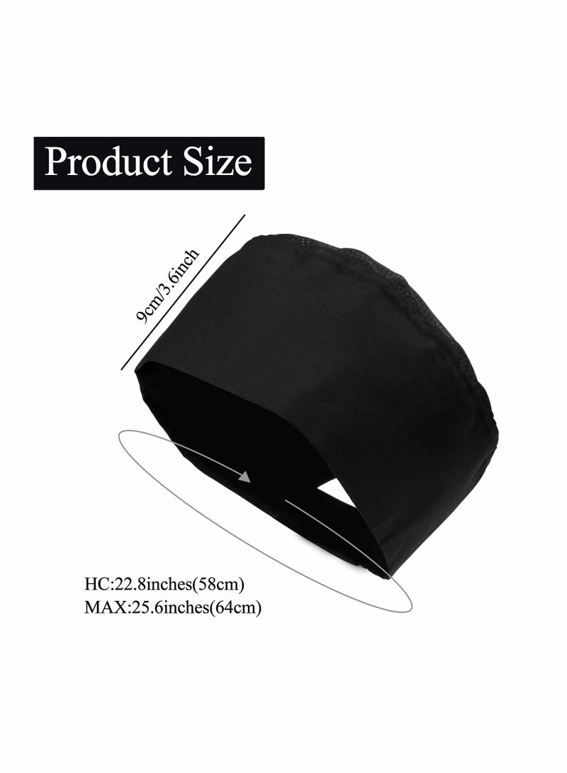SYOSI 4 Pcs Unisex Chef Hats Adjustable Kitchen Cooking Caps with Breathable Mesh Top - Image 5
