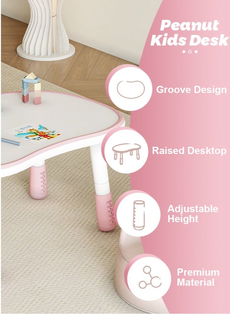 MHD Kids Study Table, 6 Level Height Adjustable Toddler Learn Table for 8 Months to 12 Years, Graffiti Ready Kids Art Table for Home and Kindergarten - Image 5