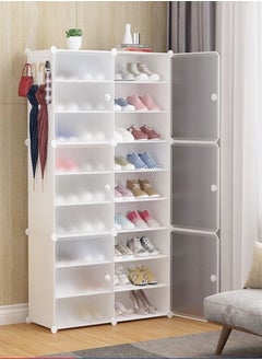Multi-Tiers Household Adjustable New Design Modular Shoe Storage Rack with Hanger 84 x 32 x 139 Centimeter
