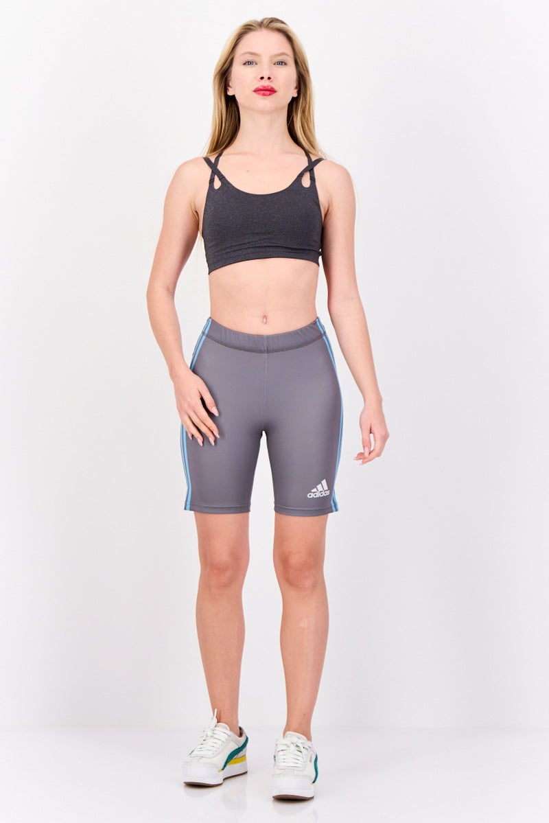 Adidas Women Sportswear Fit Track And Field Shorts, Grey - Image 2