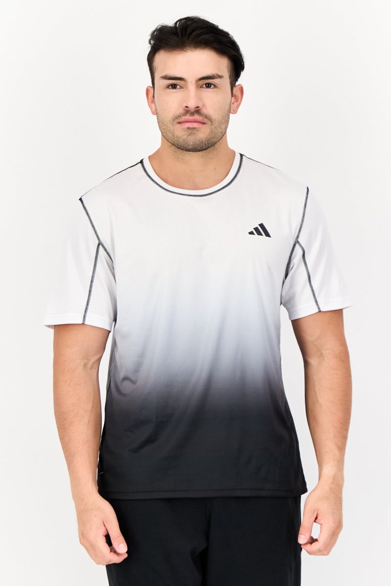 Adidas Men Sportswear Fit Short Sleeve Training T-Shirt, Multicolor - Image 1