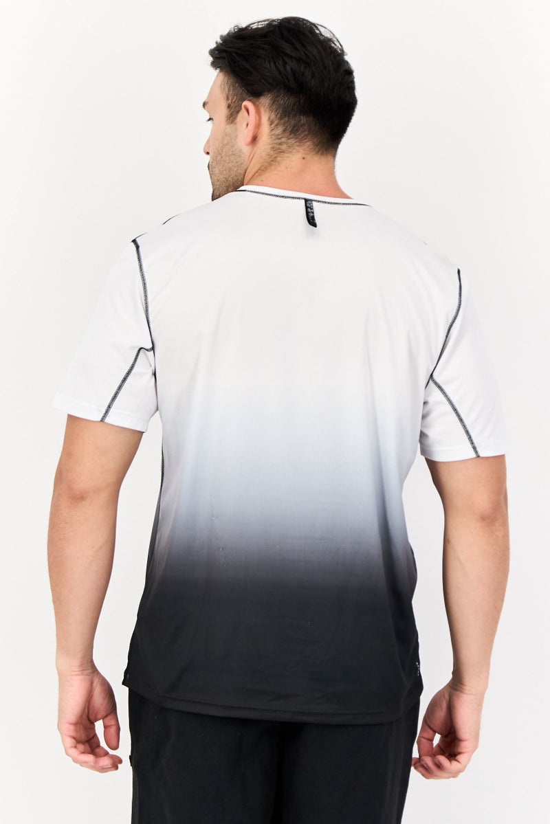 Adidas Men Sportswear Fit Short Sleeve Training T-Shirt, Multicolor - Image 3