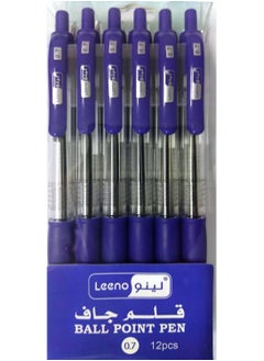 LEENO 12-Piece 0.7mm Ball Point Pen Set Blue 