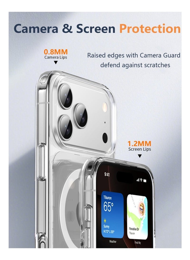 S-TOP Magnetic Clear Case for iPhone 17 Pro Max, Compatible with MagSafe, Anti-Yellowing, Shockproof, and Scratch-Resistant Protective Cover - Image 3