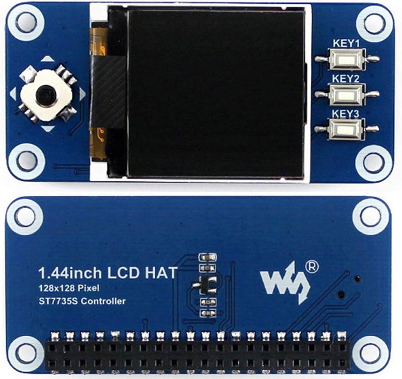 Waveshare 1.44inch LCD Display HAT for Raspberry Pi 3B+/3B/2B/3B+/Zero/Zero W,128x128 Pixels SPI Interface RGB, 65K Display Color ST7735S Driver - Image 4