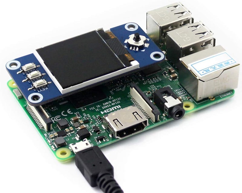Waveshare 1.44inch LCD Display HAT for Raspberry Pi 3B+/3B/2B/3B+/Zero/Zero W,128x128 Pixels SPI Interface RGB, 65K Display Color ST7735S Driver - Image 5