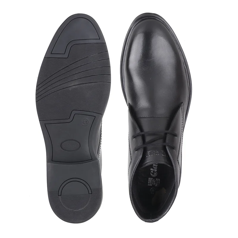 Red Chief Comfortable Genuine Leather Laceup Boot For Men | Rc4031 Black