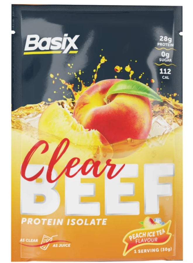 Basix Beef Protein Isolate Single Serve Sachets, Peach Ice Tea Flavour  8 X 30 G - Image 2