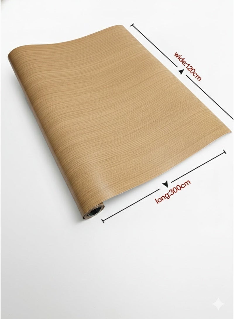 بريفو لفة ملصق حائط من فوم XPE السميك بتصميم خشب البلوط الفاتح غير اللامع – 120 × 300 سم، ذاتية اللصق، مقاومة للماء ومضادة للصدمات لتزيين الجدران - Image 3