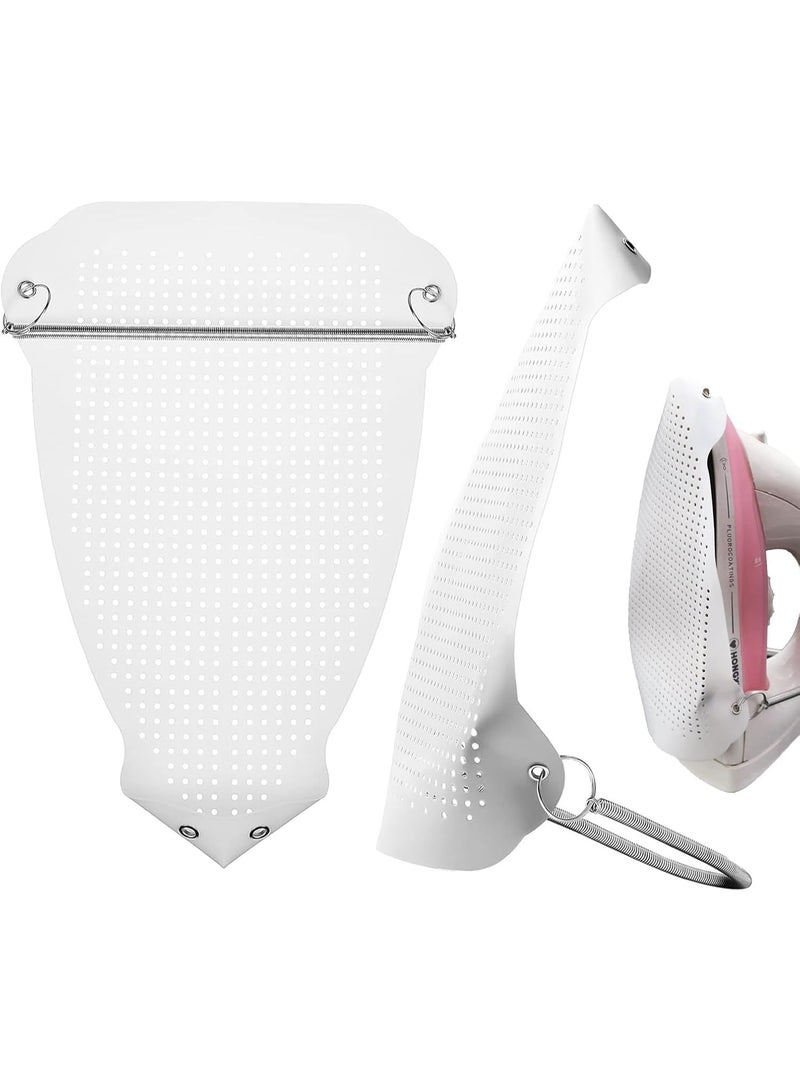 غطاء قاعدة المكواة المقاوم للالتصاق – واقٍ ضد اللمعان والاحتراق بثَبّتة زنبركية، توزيع بخار و انسيابية عالية – أبيض – قطعة واحدة - Image 1